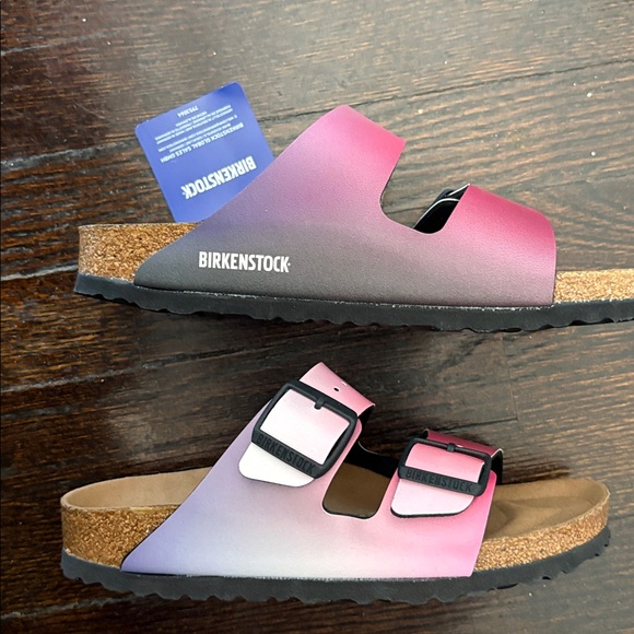 Birkenstock women’s Arizona sandals ombré pink purple comfort classic 38 (7) NWT - Picture 8 of 8